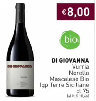 Di Giovanna Vurria Nerello Mascalese Bio Igp Terre Siciliane 75cl