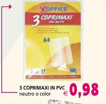 3 coprimaxi in pvc neutro o color
