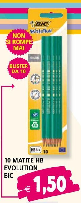 10 matite hb evolution bic