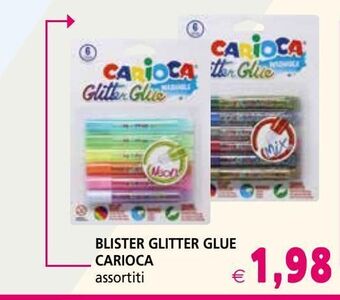 Il Gigante Blister glitter glue carioca assortiti offerta