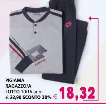 Pigiama ragazzo/a lotto