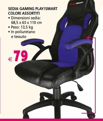 Il Gigante Sedia gaming play smart colori assortiti offerta