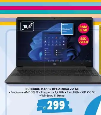 Il Gigante Notebook hp 15.6'' hd essential 255 gb offerta