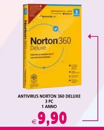 Il Gigante Antivirus norton 360 deluxe 3 pc 1 anno offerta