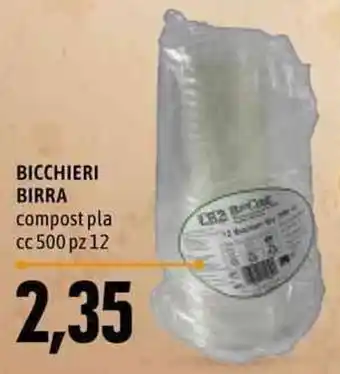 Emi Supermercati Bicchieri Birra compost pla cc 500 pz 12 offerta