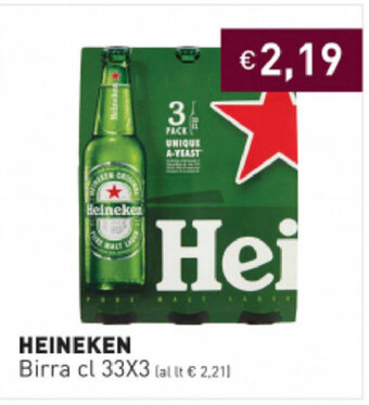 Prezzemolo e Vitale Heineken Birra 33cl x 3 offerta