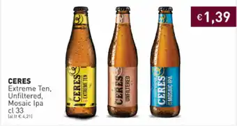 Prezzemolo e Vitale Ceres Extreme Ten, Unfiltered, Mosaic Ipa 33cl offerta