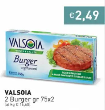 Prezzemolo e Vitale Valsoia 2 Burger 75gr x 2 offerta