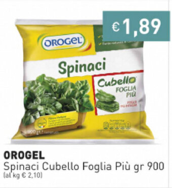Prezzemolo e Vitale Orogel Spinaci Cubello Foglia Più 900gr offerta