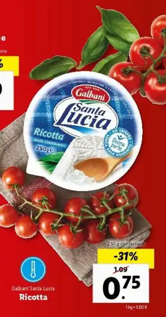 Lidl Galbani Santa Lucia Ricotta 250g offerta