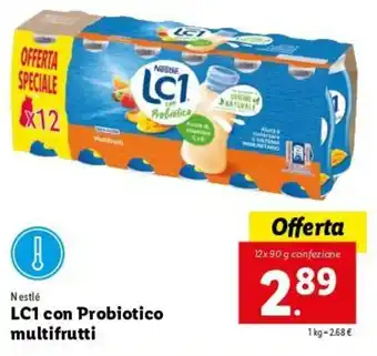 Lidl Nestlé LC1 con Probiotico multifrutti 12x90g offerta