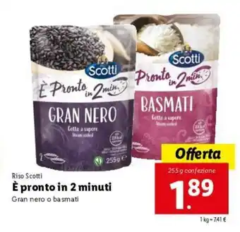 Lidl Riso Scotti È pronto in 2 minuti 255g offerta