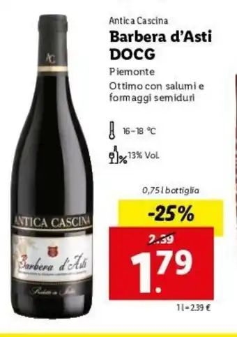 Antica Cascina Barbera d'Asti DOCG 0,75L
