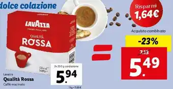 Lidl Lavazza Qualitá Rossa Caffè macinato offerta