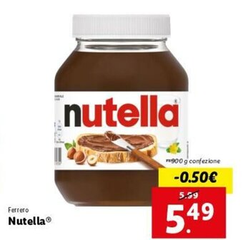 Lidl Ferrero Nutella offerta