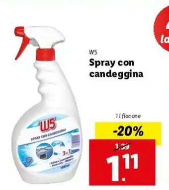 Lidl WS Spray con candeggina 1L offerta