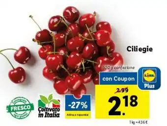 Lidl Ciliegie 500g offerta