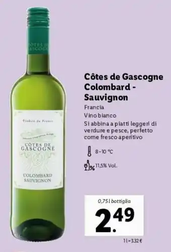 Cótes de Gascogne Colombard Sauvignon