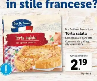 Lidl Torta salata 400g offerta