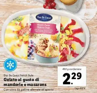 Lidl Gelato al gusto di mandorle e macarons 490g offerta