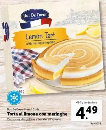 Lidl Torta al limone con meringhe 480g offerta