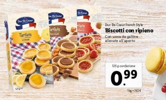 Lidl Biscotti con ripieno 125g offerta