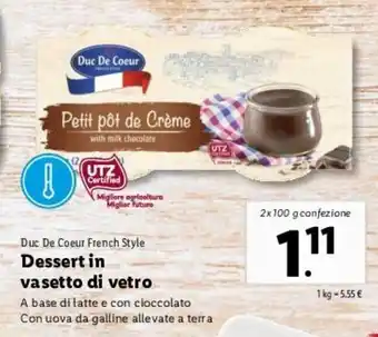 Lidl Dessert in vasetto di vetro 2 x 100g offerta