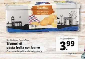 Lidl Biscotti di pasta frolla con burro 300g offerta