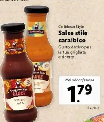 Lidl Carribean Style Salse stile caraibico 250ml offerta