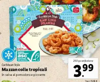 Lidl Carribean Style mazzan tropicali 250g offerta