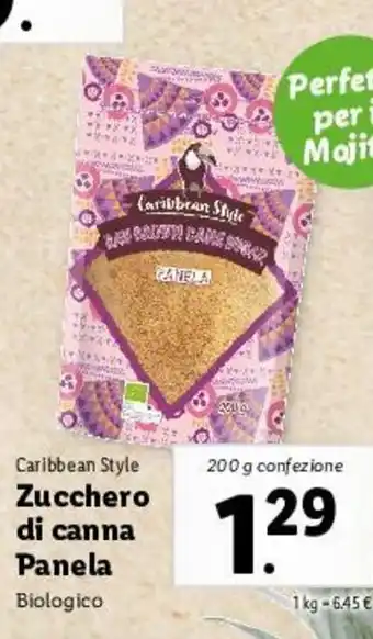 Lidl Carribean Style Zucchero di canna Panela 200g offerta