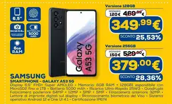 Euronics Samsung smartphone - galaxy a53 5 g versione 128 gb offerta