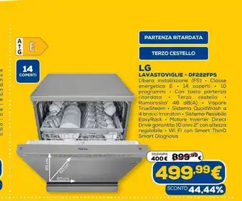 Euronics Lg lavastoviglie - df222fps offerta