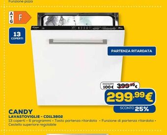 Euronics Candy lavastoviglie - cd1l3802 offerta