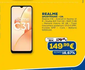 Euronics Realme smartphone - c31 offerta