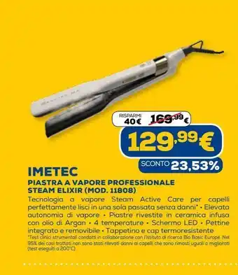 Euronics Imetec piastra a vapore professionale steam elixir ( mod 11808 ) offerta