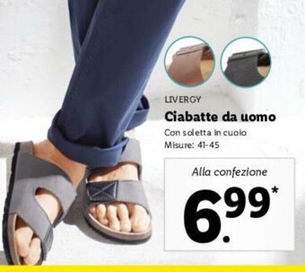 Lidl Livergy Ciabatte da uomo offerta