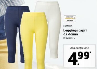 Lidl Esmara Leggings capri da donna offerta