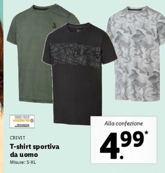 Lidl Crivit T-Shirt sportiva da uomo offerta