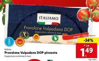 Lidl Italiano Provolone Valpadana DOP Piccante offerta