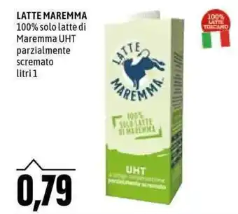 Latte Maremma 100% solo Latte di Maremma UHT Parzialmente Scremato litri 1