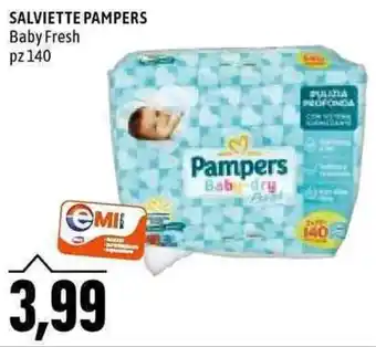 Emi Supermercati Pampers Salviette Baby Fresh pz 140 offerta