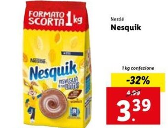 Lidl Nestlé Nesquik 1 kg offerta