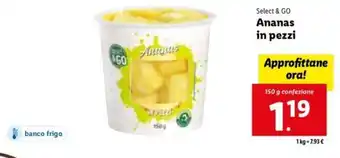 Lidl Select & Go Ananas in pezzi 150 g offerta