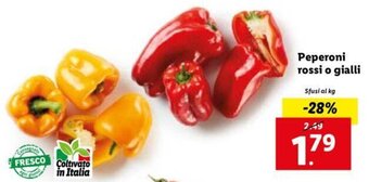 Peperoni rossi o gialli