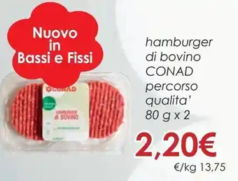 Conad Hamburger di bovino conad percorso qualità offerta