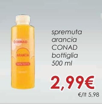 Conad Spremuta arancia conad bottiglia 500 ml offerta