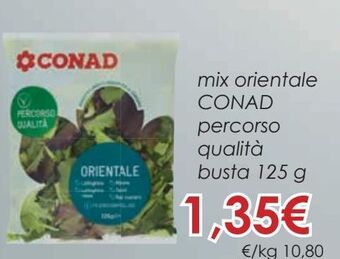 Conad Mix orientale conad percorso qualità busta 125 g offerta