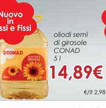 Conad Olio di semi di girasole conad 5 l offerta