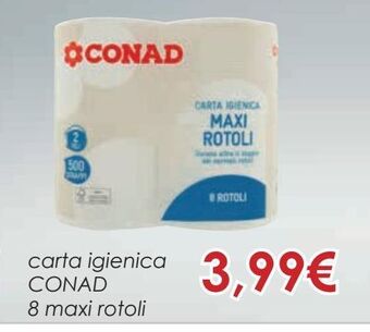 Conad Carta igienica conad 8 maxi rotoli offerta